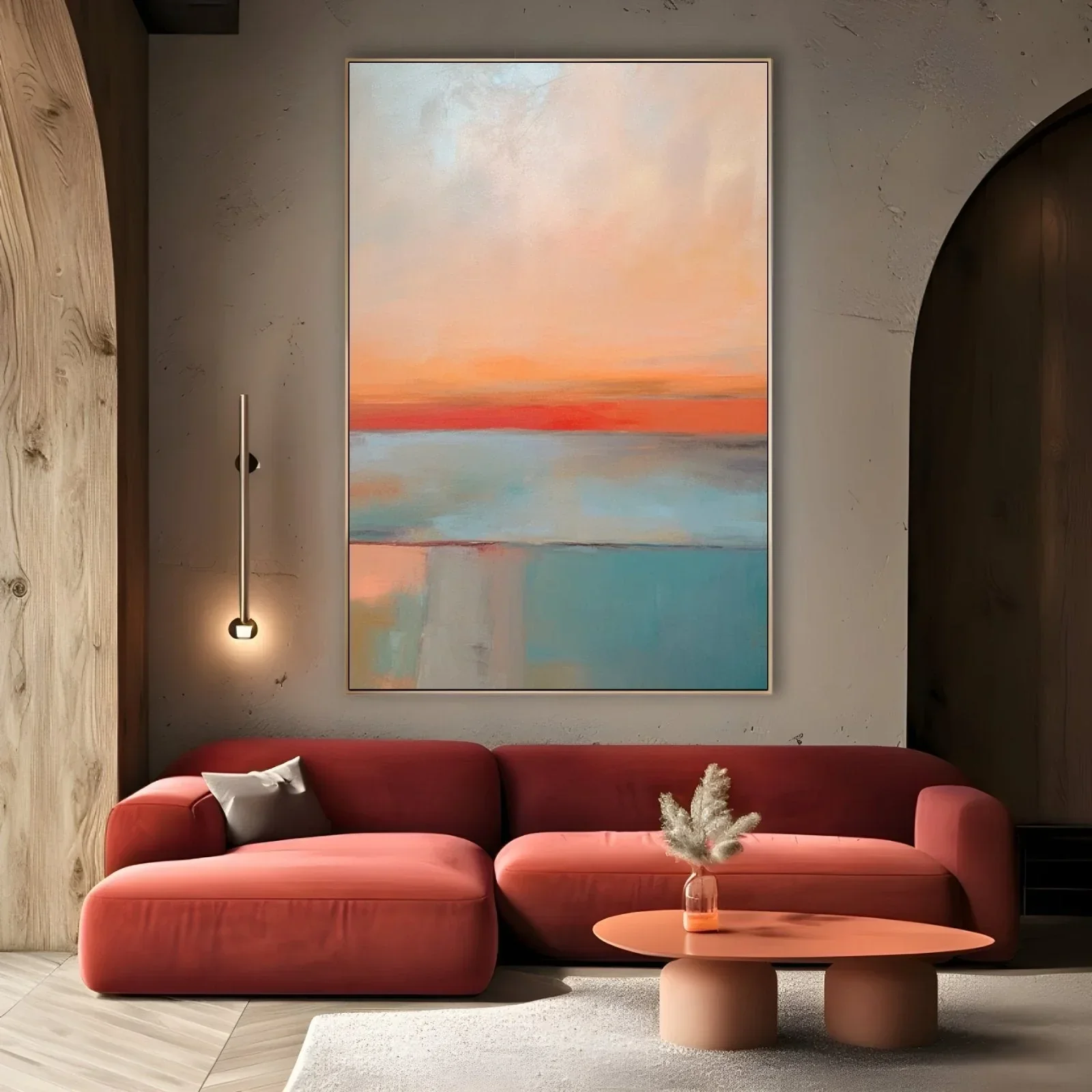 Simili - Arancione Paesaggio Astratto
